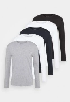 Pier One 5 Pack - Longsleeve - White/Dark Blu/Grey 18 Pier One 5 Pack - Longsleeve - White/Dark Blu/Grey -Pier One 0040d79b22c848e294c0eb73581cab32