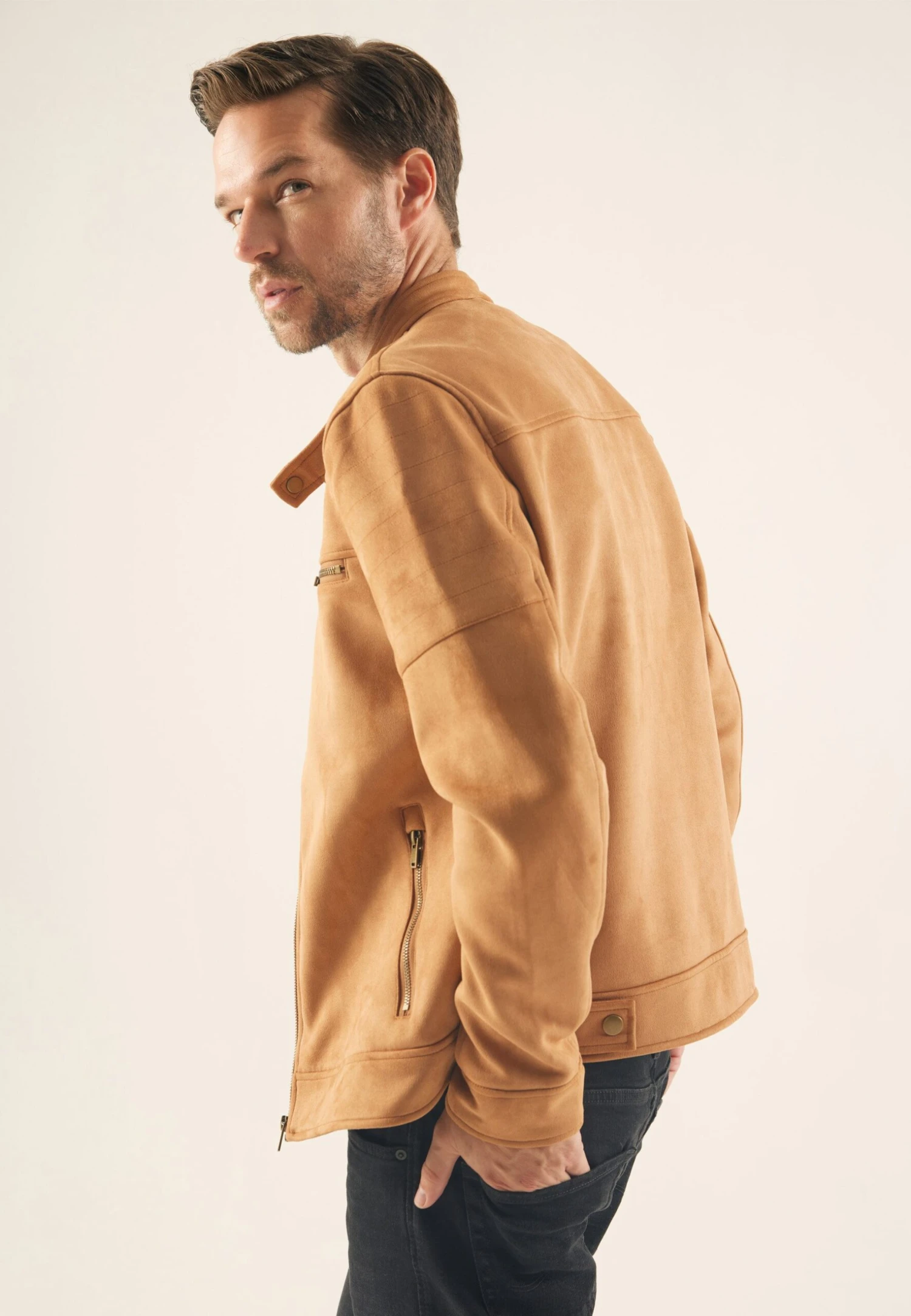 Pier One Imitatieleren Jas - Cognac 5 Pier One Imitatieleren Jas - Cognac - Afbeelding 3