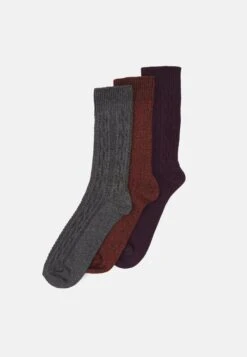 Pier One 3Pack - Sokken - Dark Green/Orange/Bordeaux