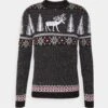 Pier One Wintery Christmas Jumper- Trui - Black -Pier One 1f29e5003384420ba463a74188a776d4
