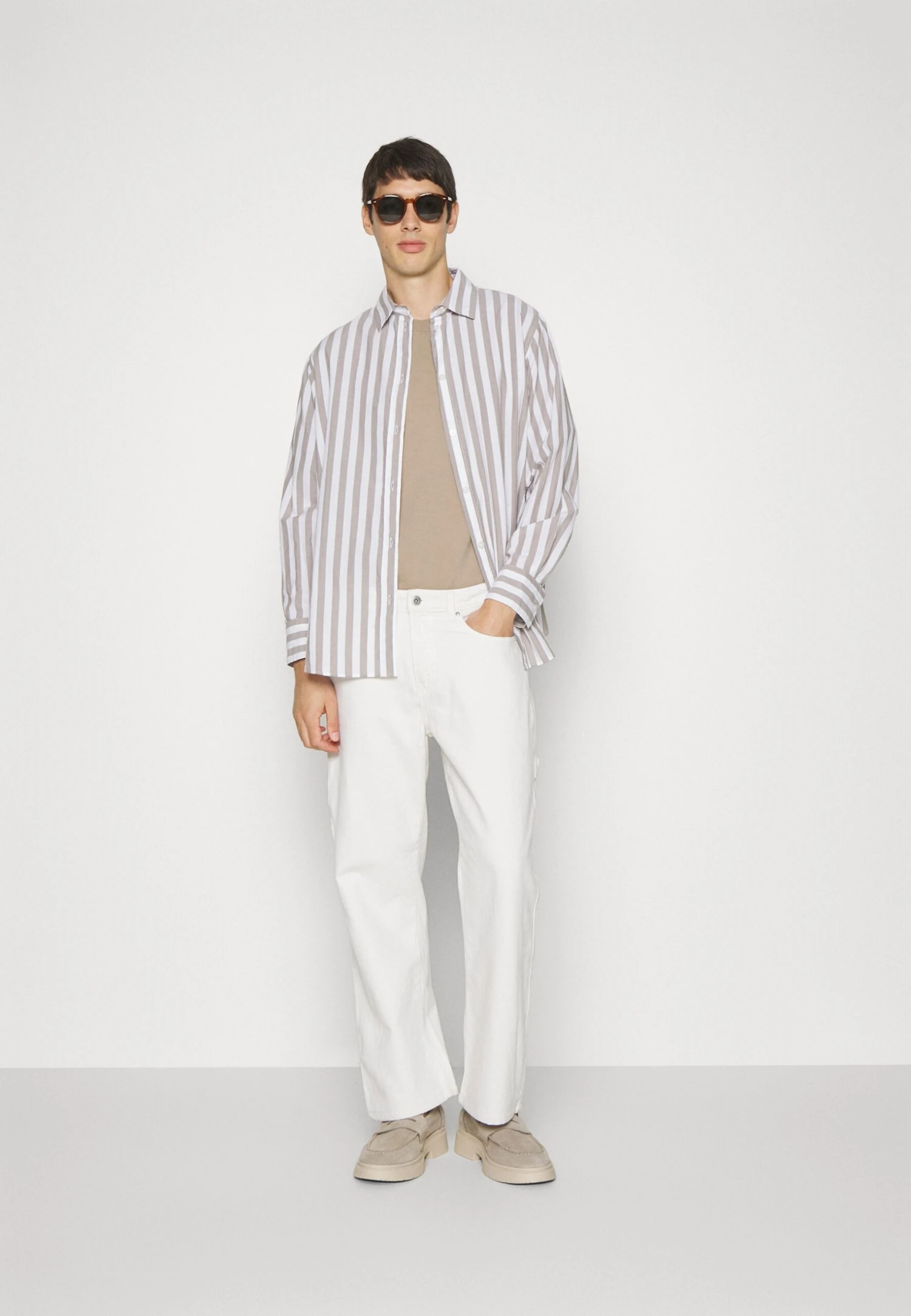 Pier One Carpenter Colored Twill- Straight Leg Jeans - Off-White 4 Pier One Carpenter Colored Twill- Straight Leg Jeans - Off-White - Afbeelding 2