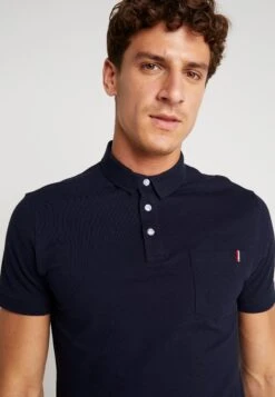 Pier One Tricolore Trim- Poloshirt - Dark Blue -Pier One 47c7f0ab95604072a45d1fa23cdb87d5