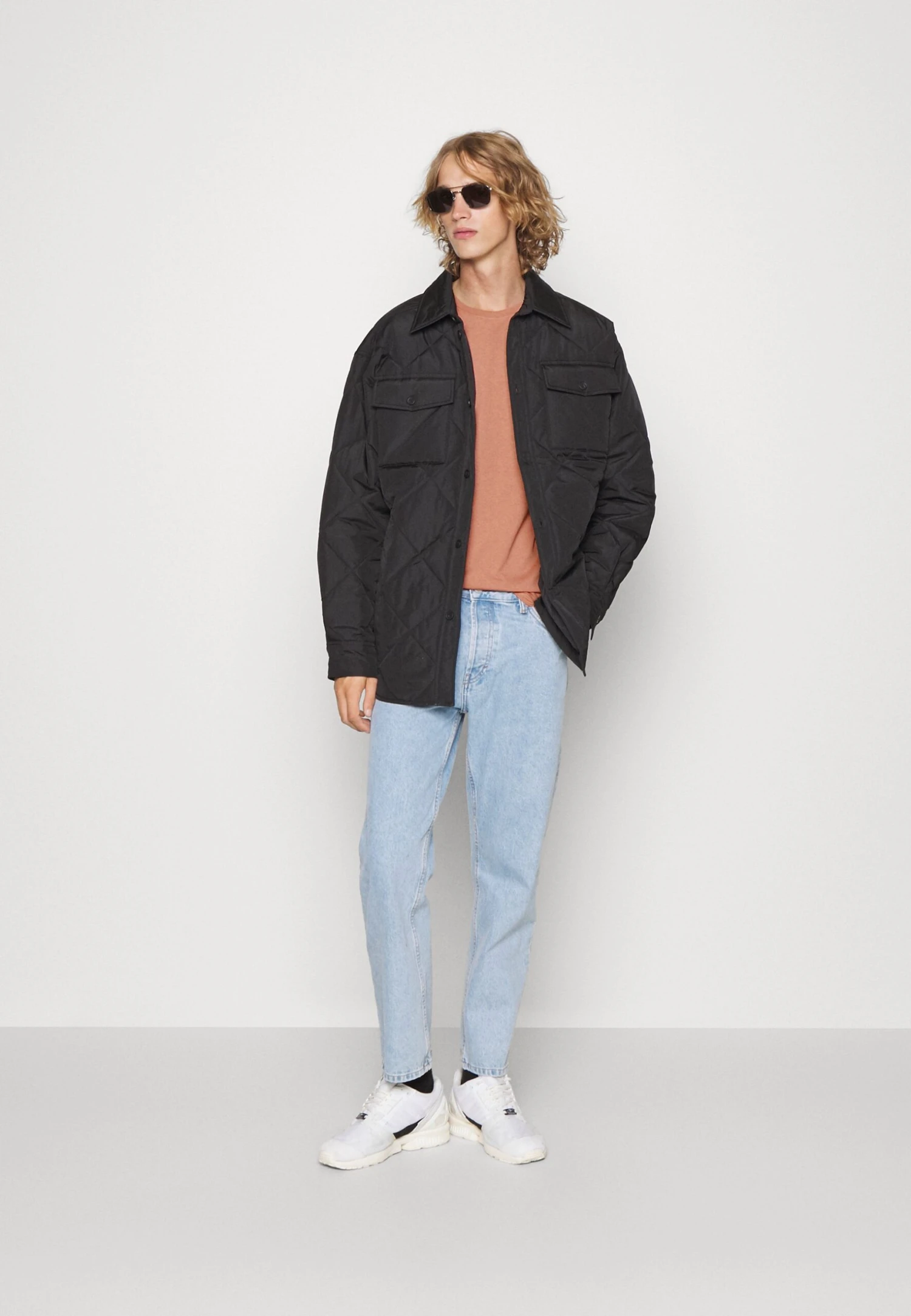 Pier One 5 Pack - T-Shirt Basic - Stone/Blue/Mottled Light Grey - 3 Pier One 5 Pack - T-Shirt Basic - Stone/Blue/Mottled Light Grey -