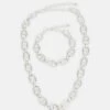Pier One Set Unisex - Ketting - Silver-Coloured -Pier One 5466d22e6c454c09a0b9f95aa09e9a34