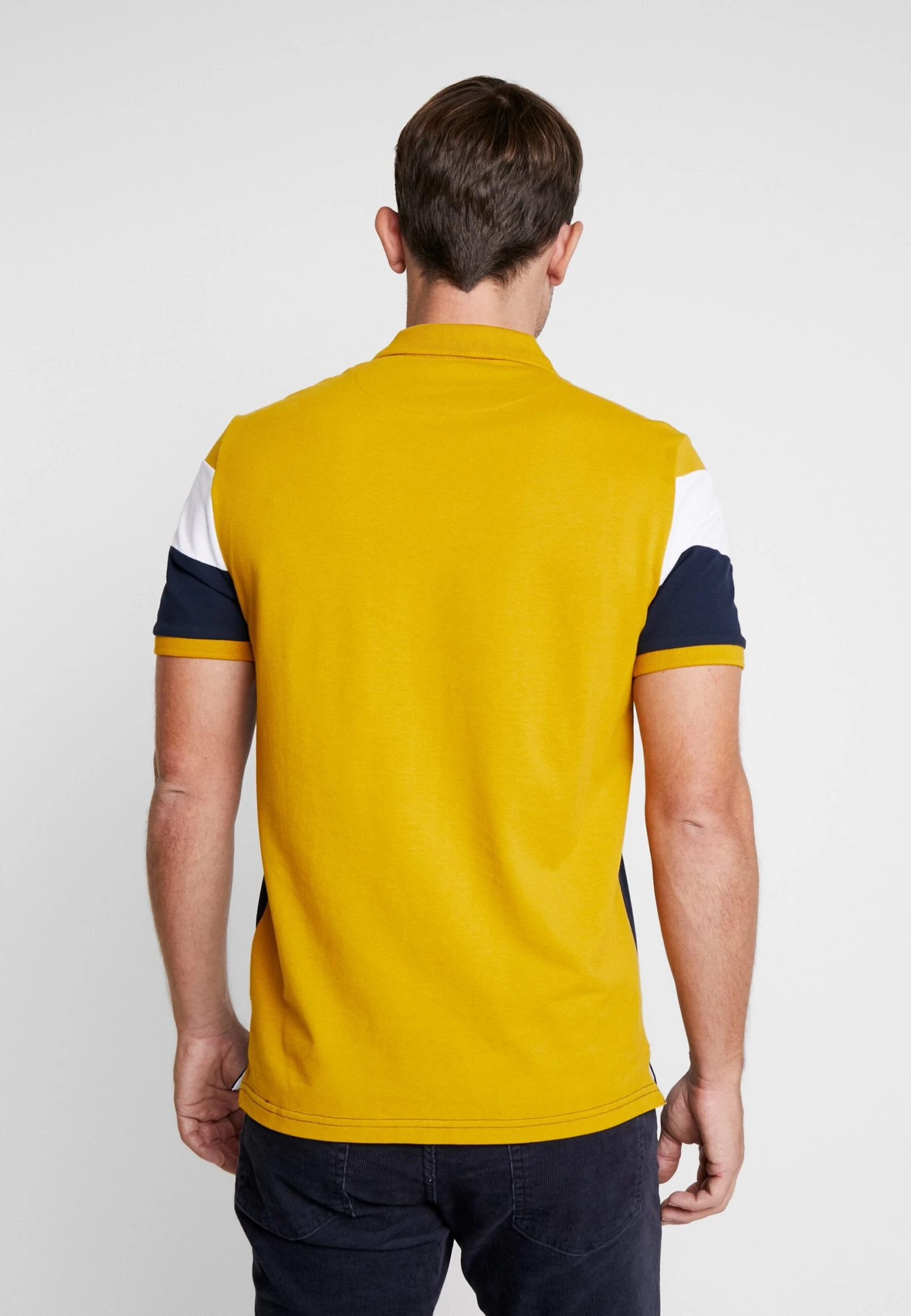 Pier One Poloshirt - Dark Blue/Mustard 5 Pier One Poloshirt - Dark Blue/Mustard - Afbeelding 3