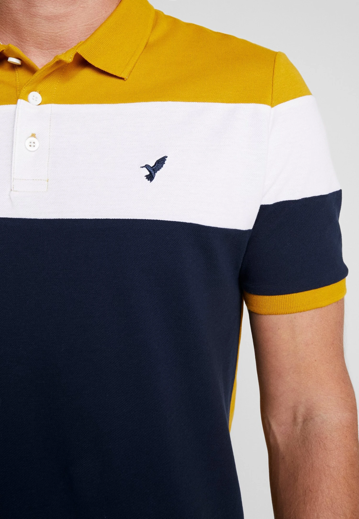 Pier One Poloshirt - Dark Blue/Mustard 8 Pier One Poloshirt - Dark Blue/Mustard - Afbeelding 6