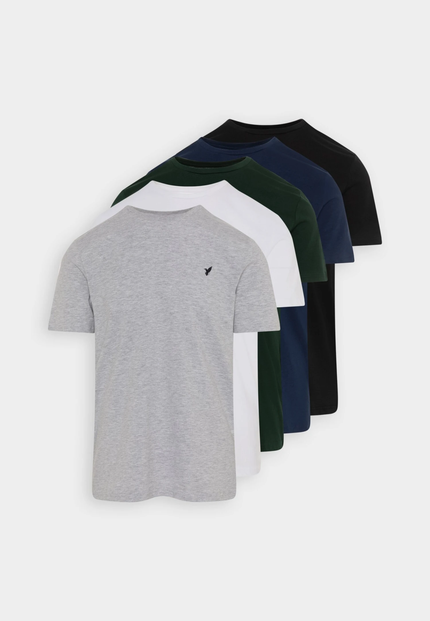 Pier One 5 Pack - T-Shirt Basic - White/Ark Green/Blue 10 Pier One 5 Pack - T-Shirt Basic - White/Ark Green/Blue - Afbeelding 8