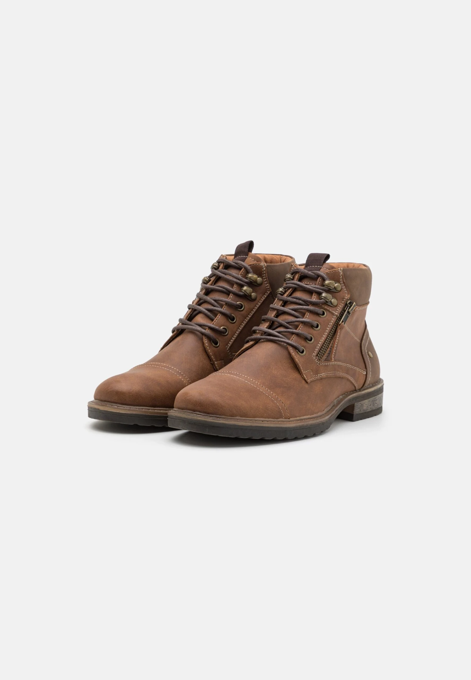 Pier One Veterboots - Cognac 4 Pier One Veterboots - Cognac - Afbeelding 2