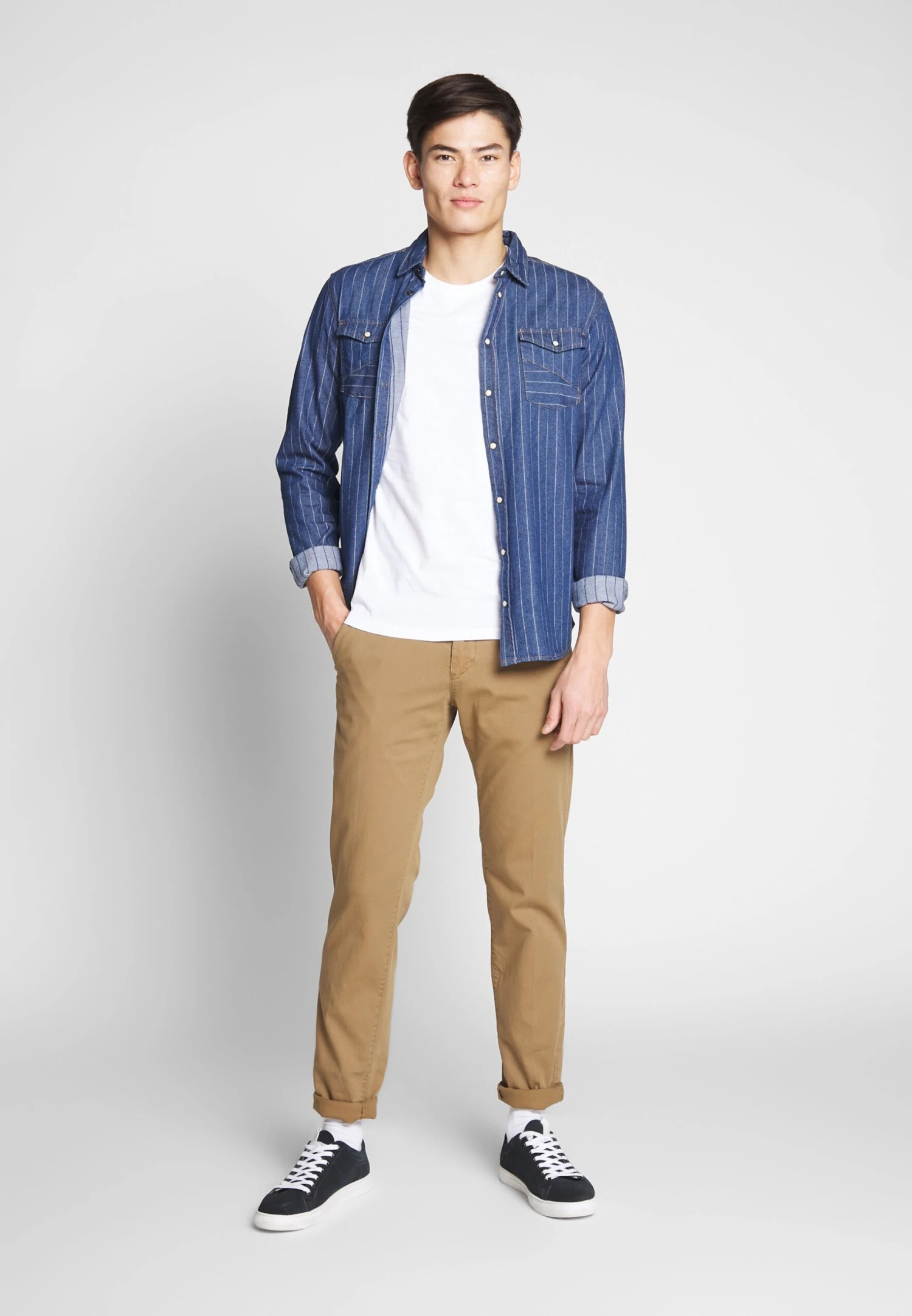 Pier One 2 Pack - T-Shirt Basic - White/Dark Blue 4 Pier One 2 Pack - T-Shirt Basic - White/Dark Blue - Afbeelding 2